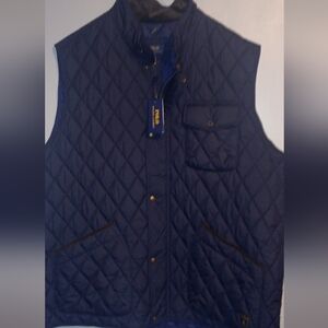 Ralph Lauren Men's Quilted Vest - Navy Blue